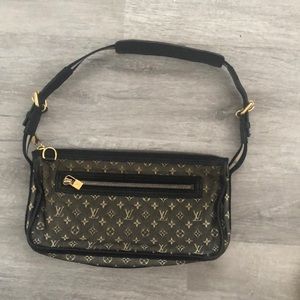LV Monogram black and white canvas handbag
